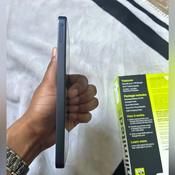 Straight Talk Samsung Galaxy A15, 64GB, 5G, Black - Prepaid Smartphone